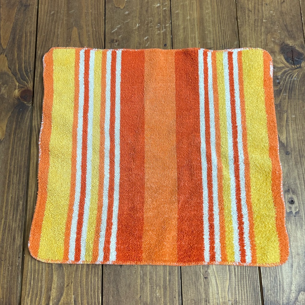Vintage cannon orange striped washcloth